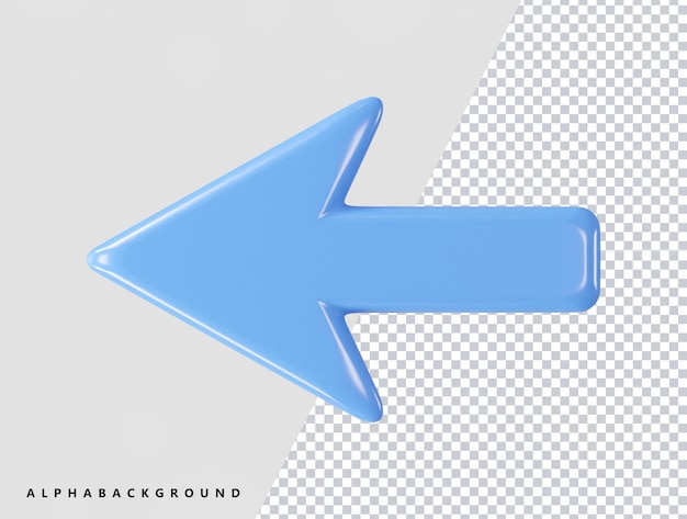 Arrow icon 3d rendering vector illustration transparent element