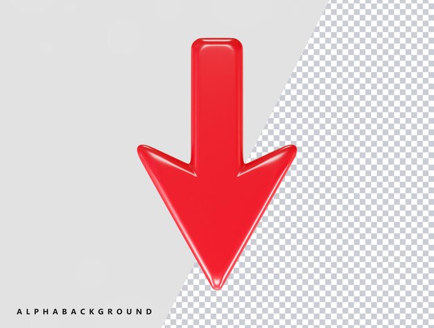 Arrow icon 3d rendering vector illustration transparent element