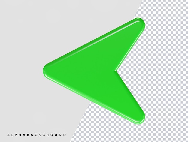 Arrow icon 3d rendering vector illustration transparent element