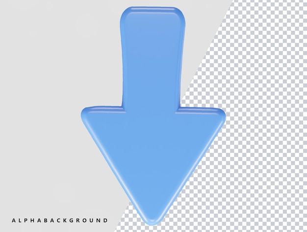 Arrow icon 3d rendering vector illustration