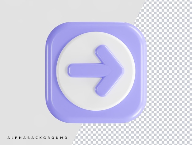 Arrow icon 3d rendering vector illustration