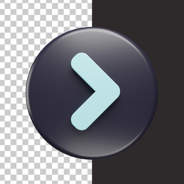 PSD arrow icon in 3d rendering