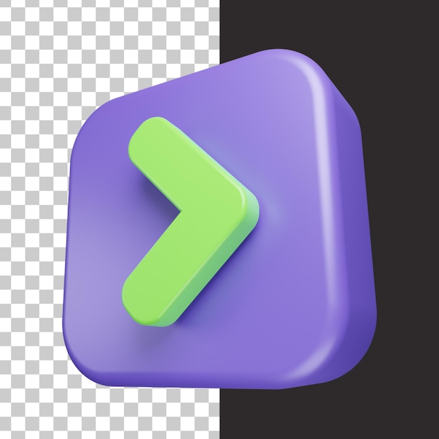 Arrow icon in 3d rendering