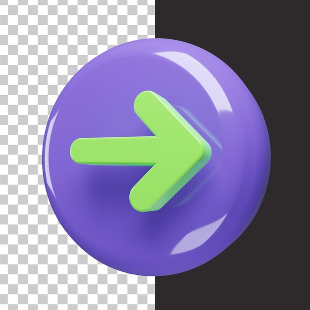 Arrow icon in 3d rendering