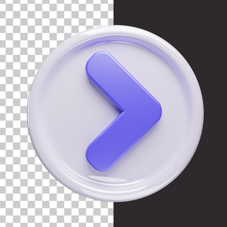arrow icon in 3d rendering