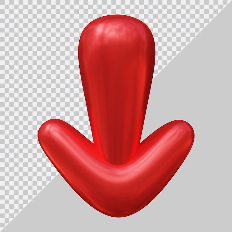 PSD arrow icon logo with 3d modern style