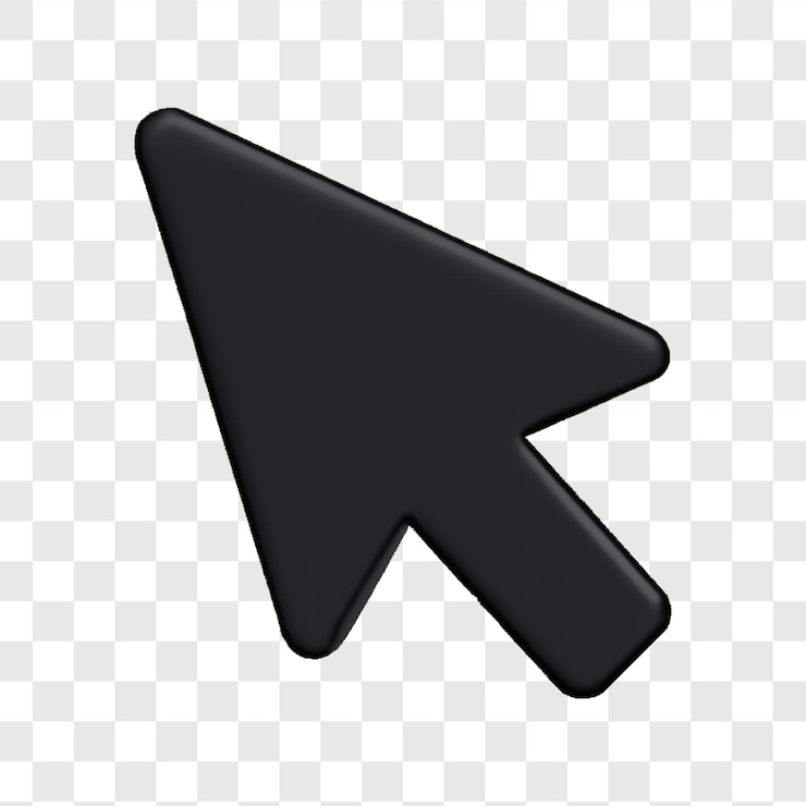 PSD arrow or mouse icon 3d