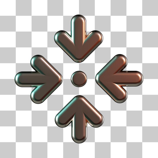Arrow to dots 3D Icon