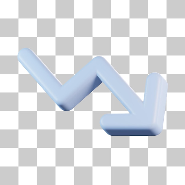 Arrow Trend Decrease 3D Icon