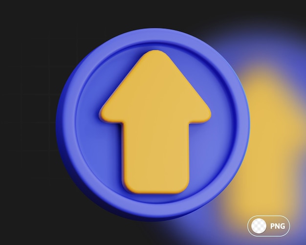 Arrow Up 3D Illustration