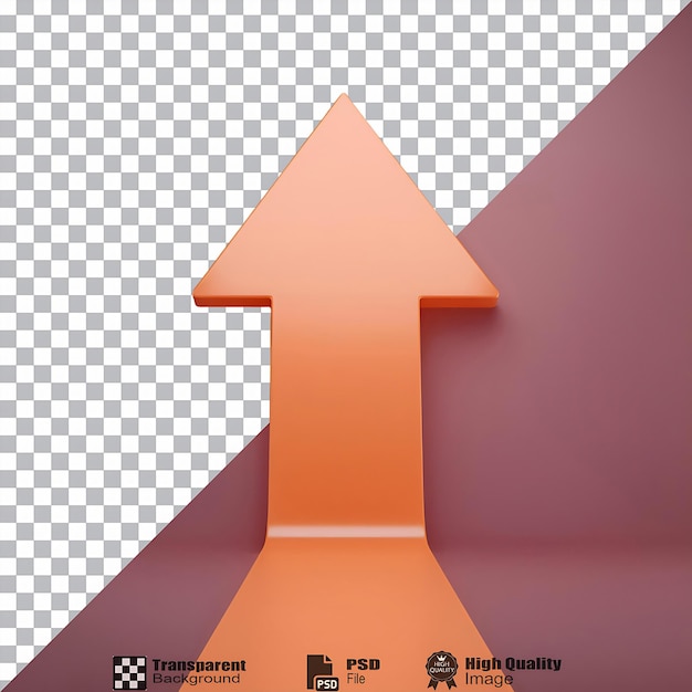 Arrow Up isolated on transparent background