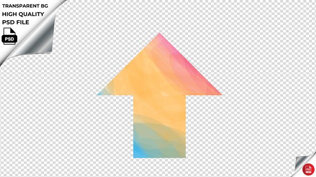 PSD arrow up a pastel colorful psd transparent