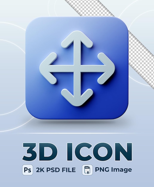 PSD frecce icona 3d