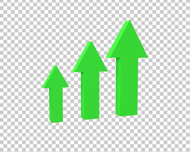 PSD arrows business growing green icon