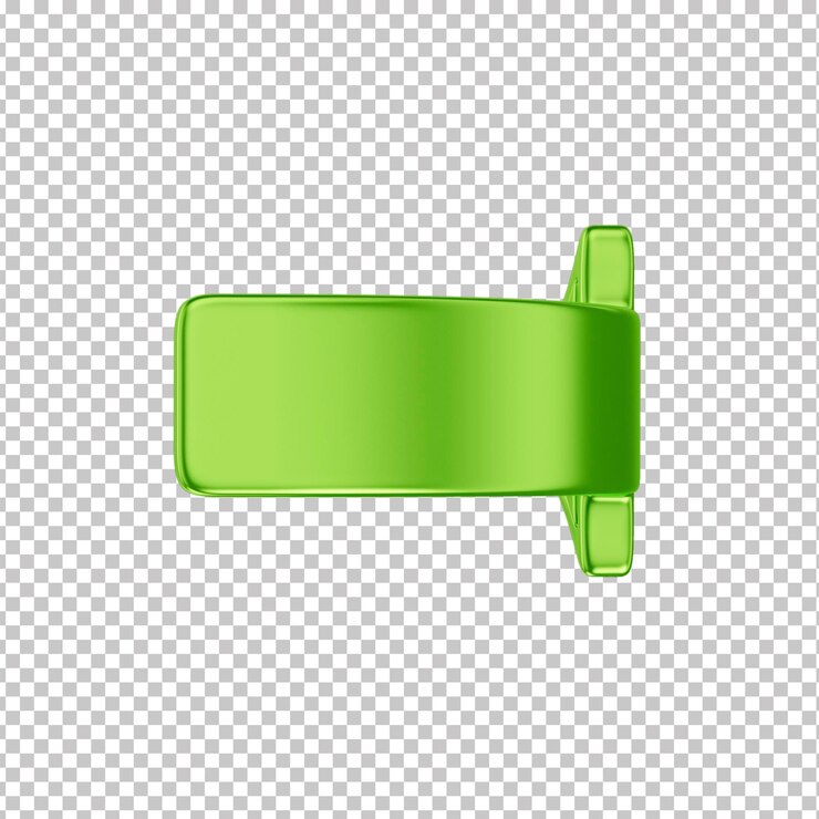 PSD arrows looping in circle green refresh icon isolated on transparent background