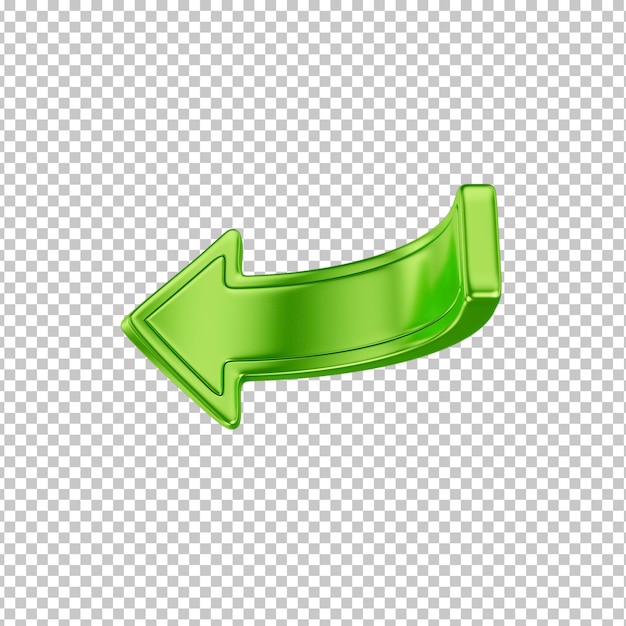 Arrows looping in circle green refresh icon isolated on transparent background