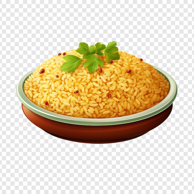 PSD arroz com pequi izolowany na przezroczystym tle