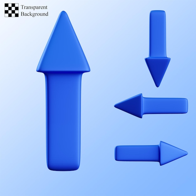 arrrow icon dark blue 3d illustration