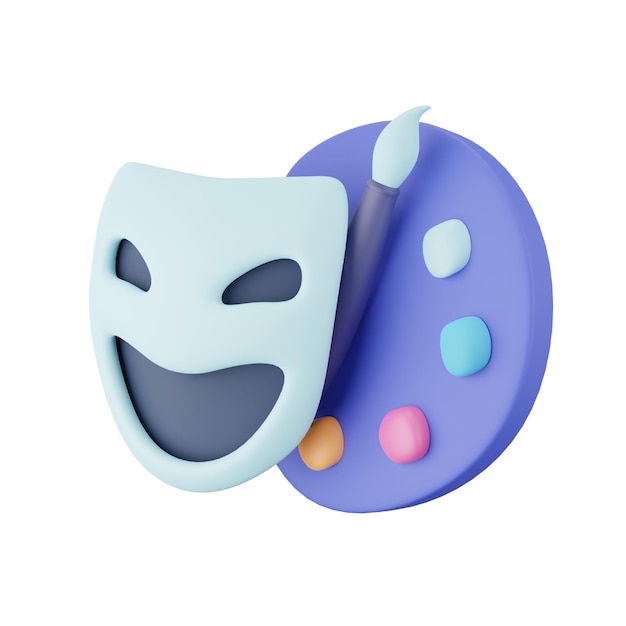 Art 3d icon for education