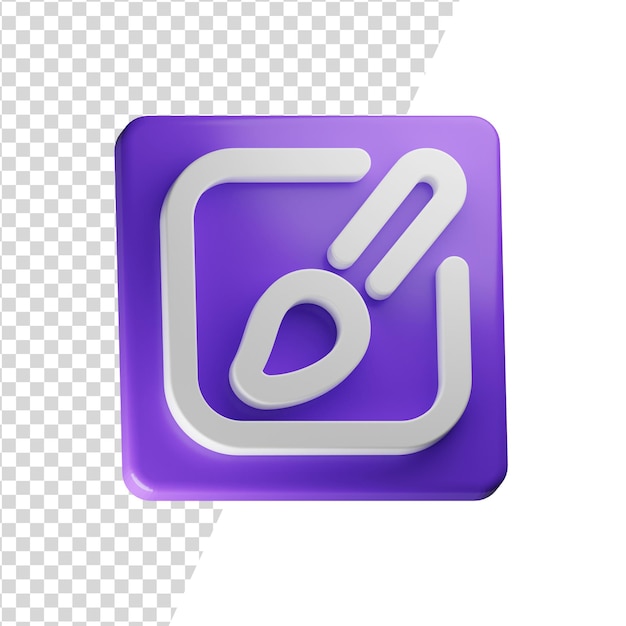 Art 3d icon rendering isolated concept