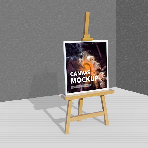 PSD art canvas frame mockup template