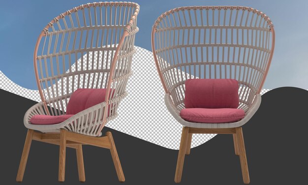 PSD art chairs isolated