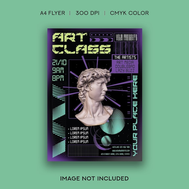 PSD art class flyer