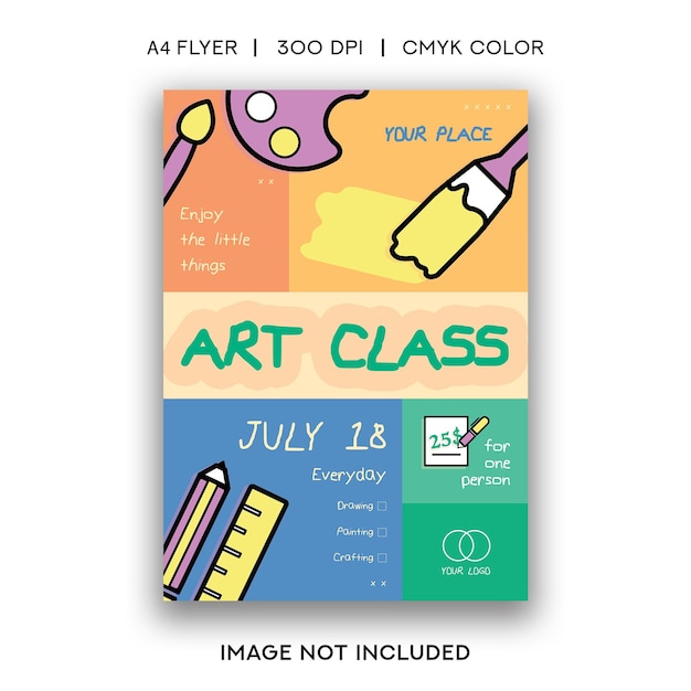 Flyer della classe d'arte