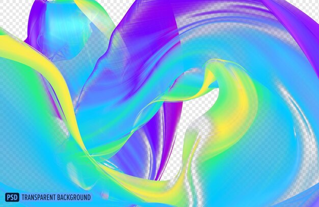 PSD art colorful wave curves abstract flow background 3d render