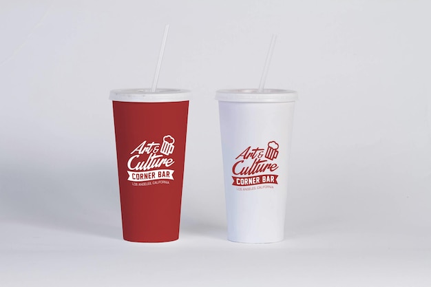 art  culture corner bar cups with straws