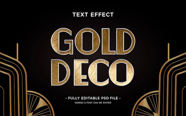 PSD art deco teksteffect