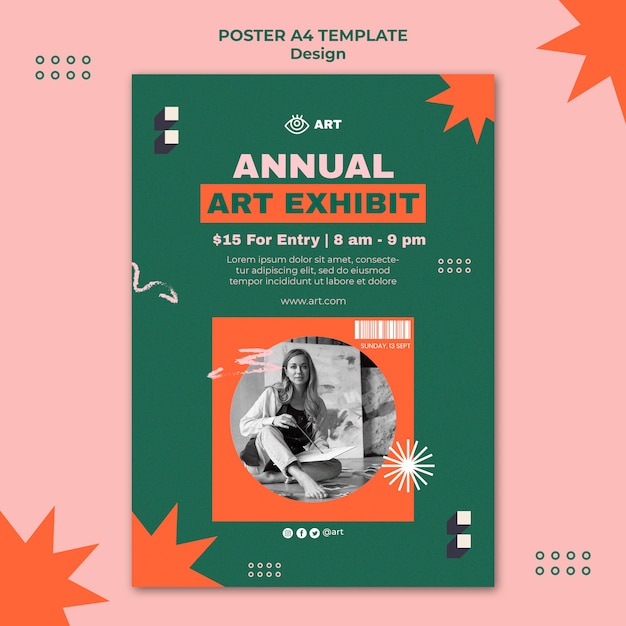 PSD art design poster template