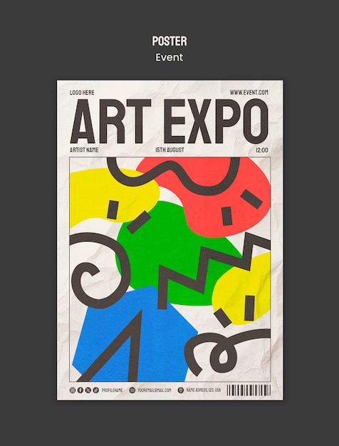 PSD art event template design