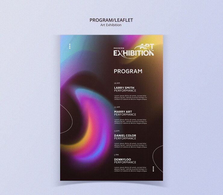 PSD art exhibition gallery template