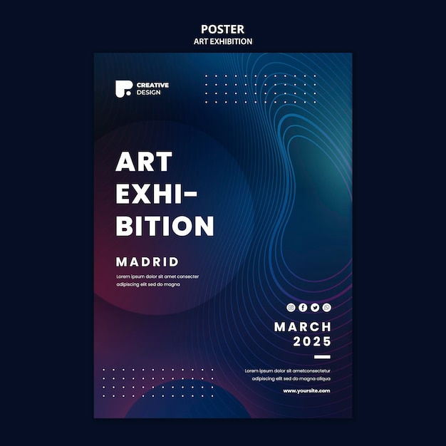 Art exhibition poster template