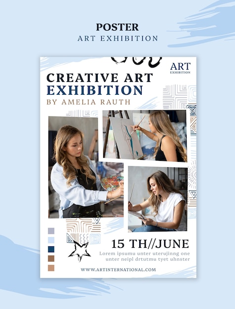 PSD art exhibition template design