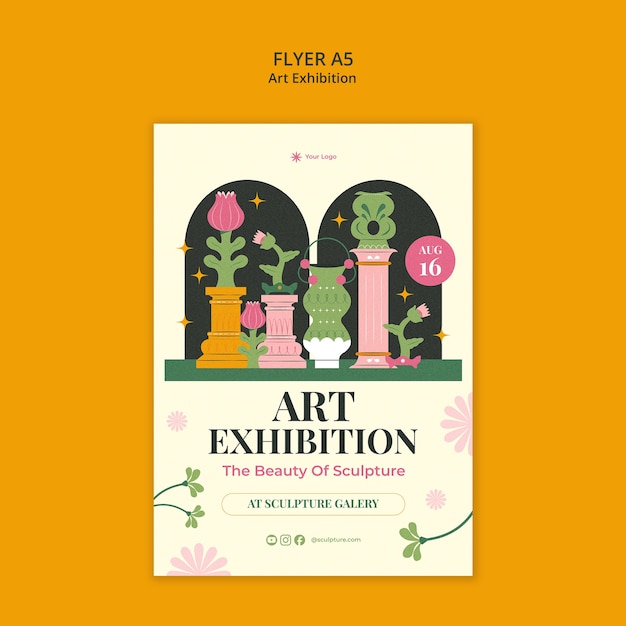 PSD art exhibition template design