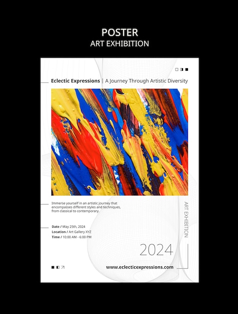 PSD art exhibition  template design