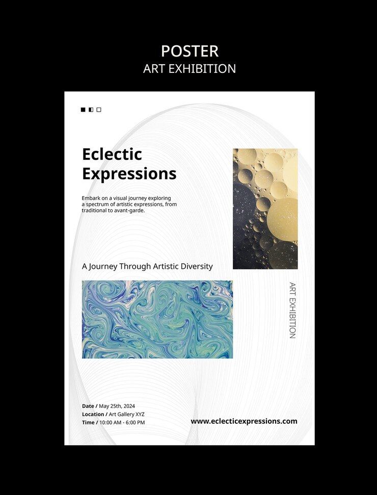 PSD art exhibition  template design