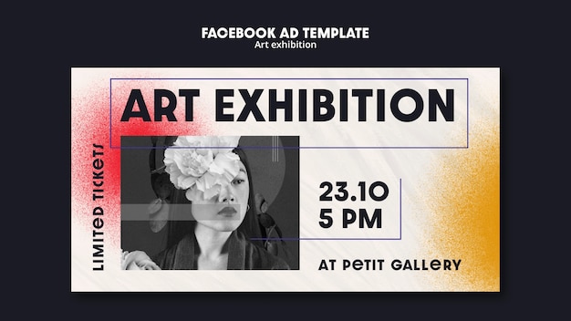 PSD art gallery and exhibition social media promo template