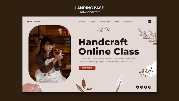 Art and handcraft landing page