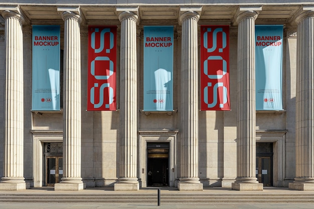 PSD art museum banner mockups