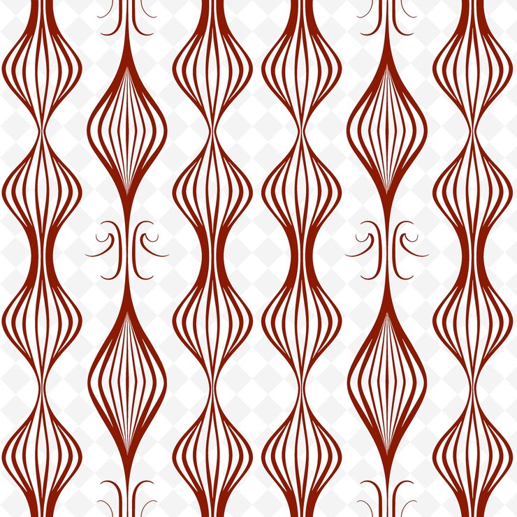PSD art nouveau organic pattern with organic icon and flowing li nature inspired abstract outline art