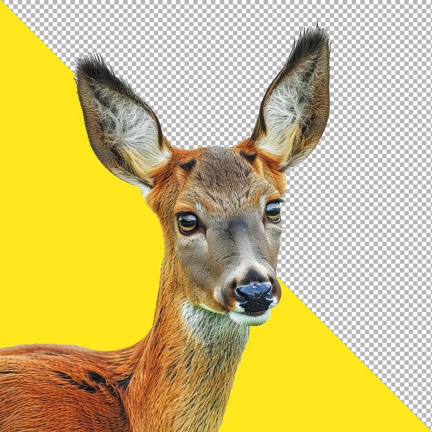 Art Of Roe Deer Staring Strong Expression Przezroczysty Tło Png Psd