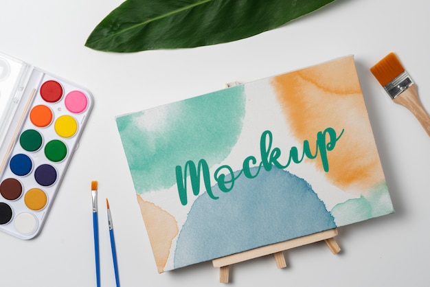 PSD art workshop mockup design