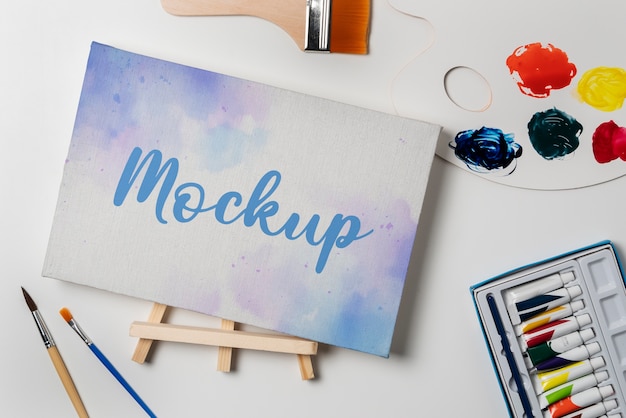 PSD art workshop mockup design