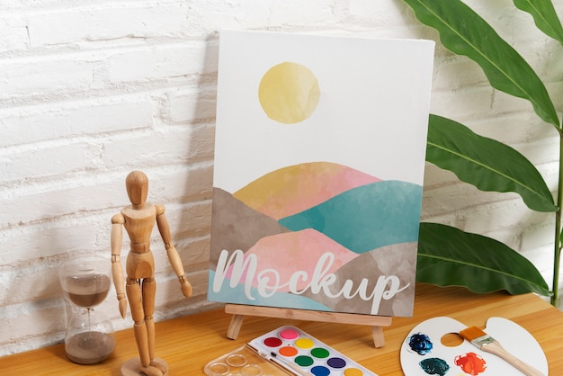 PSD art workshop mockup design