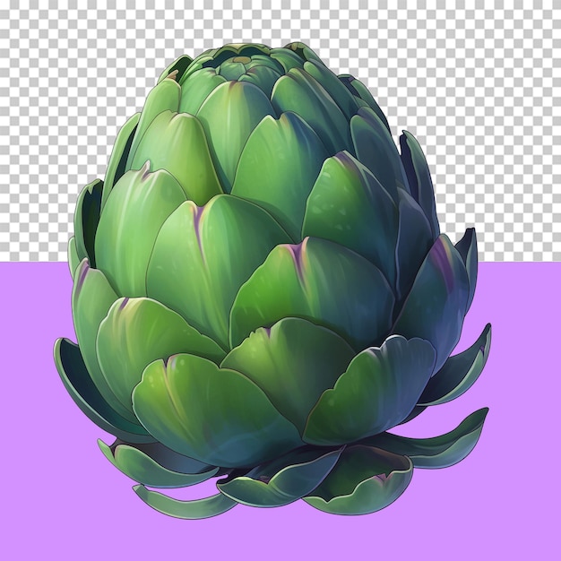 An artichoke isolated object transparent background