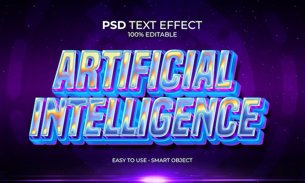 PSD intelligenza artificiale effetto testo