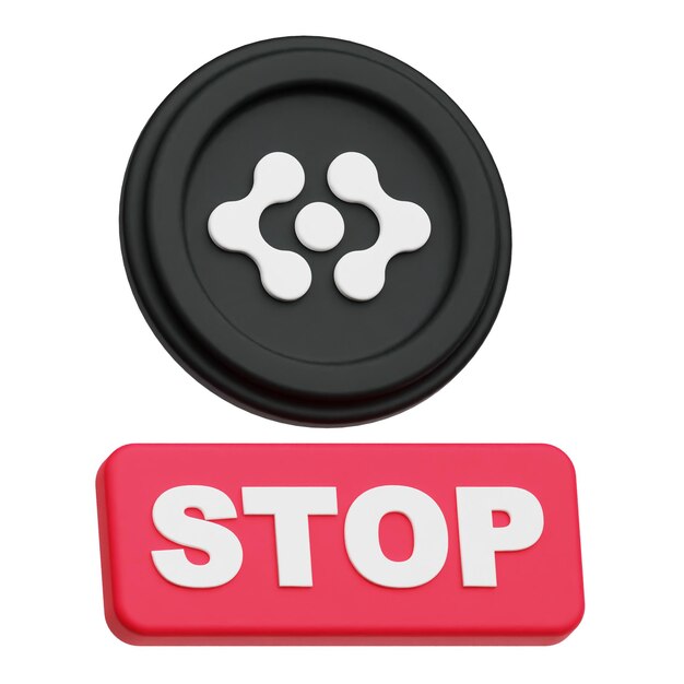 artificial superintelligence alliance crypto token 3d icon isolated on the white background